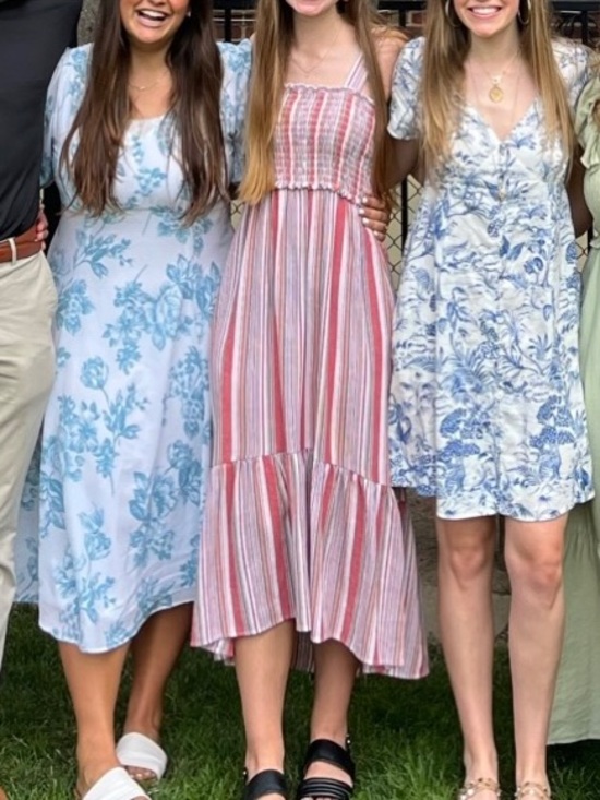 Knox Rose Dresses & Skirts - Knox Rose Striped Maxi Dress with Smocked Bodice
